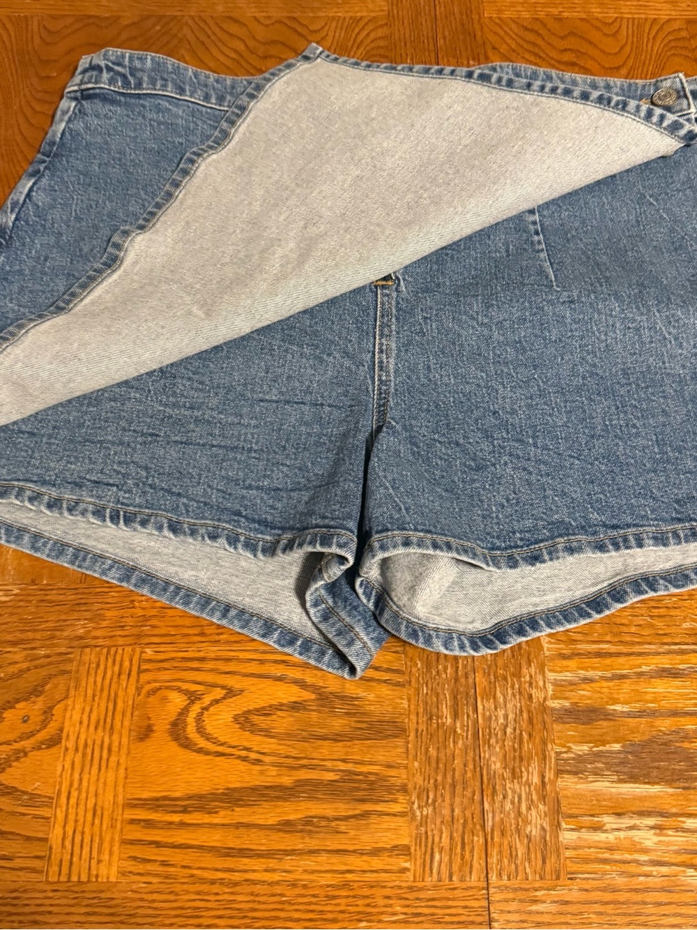 Torrid Wrap A-Line Denim Jean Skort in Blue Sz 14 NWT - Picture 5 of 15